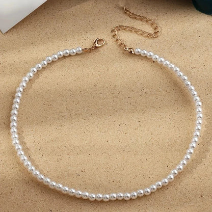 New Simple Imitation Freshwater Pearl Chain Necklace